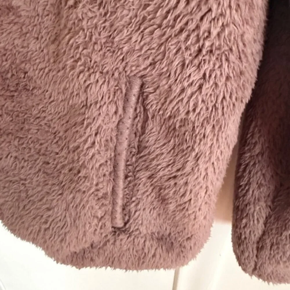 Patagonia Brown Fleece Hoodie Pullover Womens Size Large Brown Quarter Zip - Picture 4 of 6